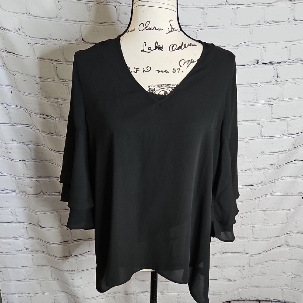 The Limited Collection Black Sheer with Tank Blouse NWT Size Small